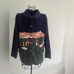 LAREN SCOTT cardigan with front pockets , collar and button down closure